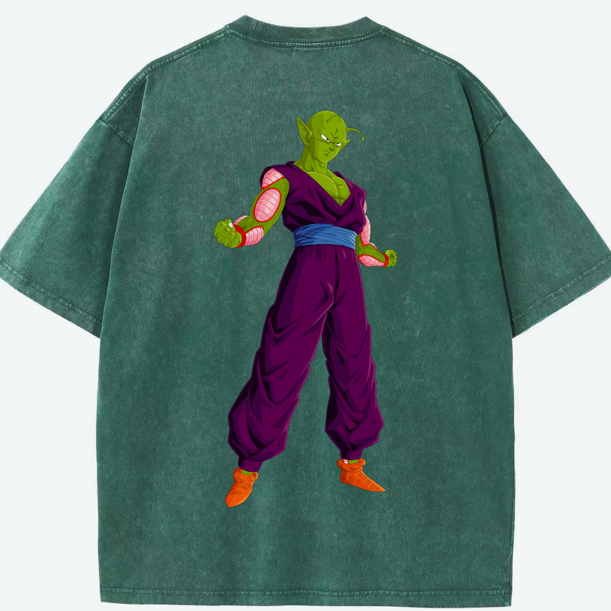 （画像用） ドラゴンボール ピッコロ DRAGON BALL Piccolo 綿100% ヴィンテージ風 半袖Tシャツ（背面プリント）